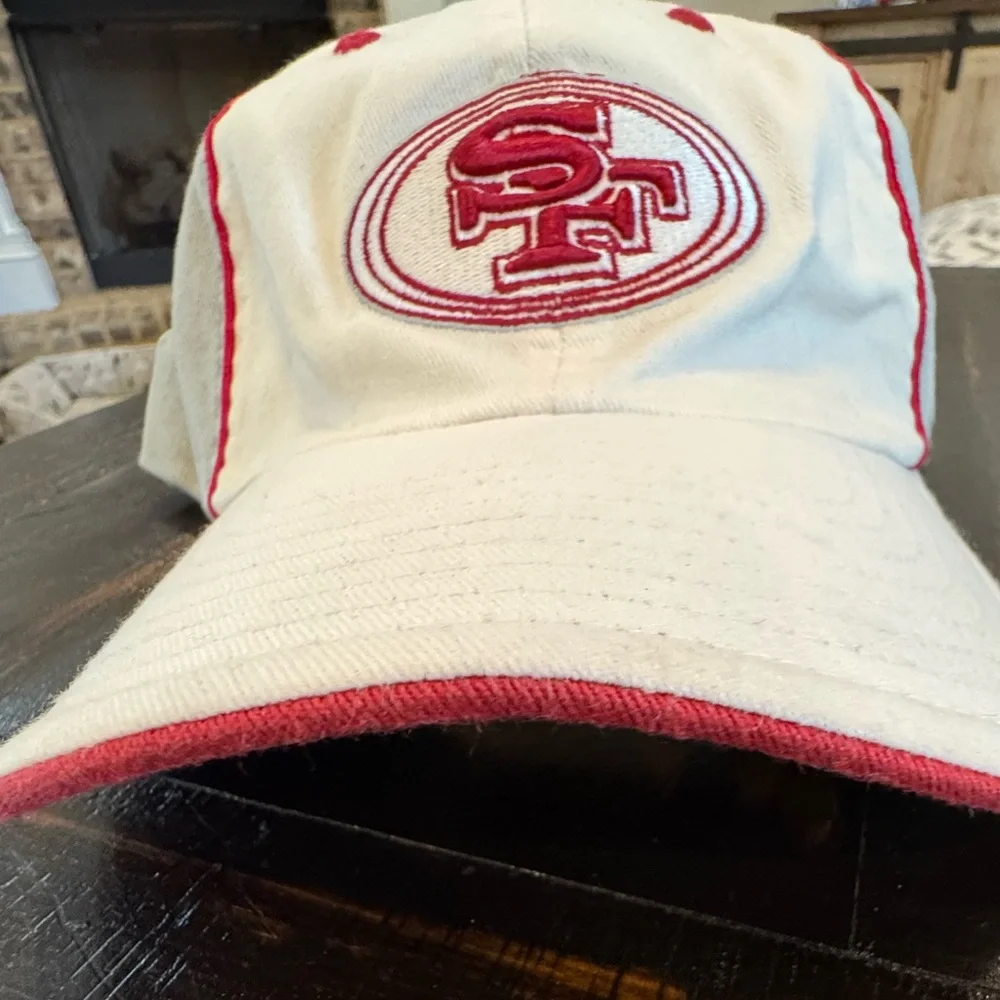 San Francisco 49ers Cream and Red Cap. One size fits all